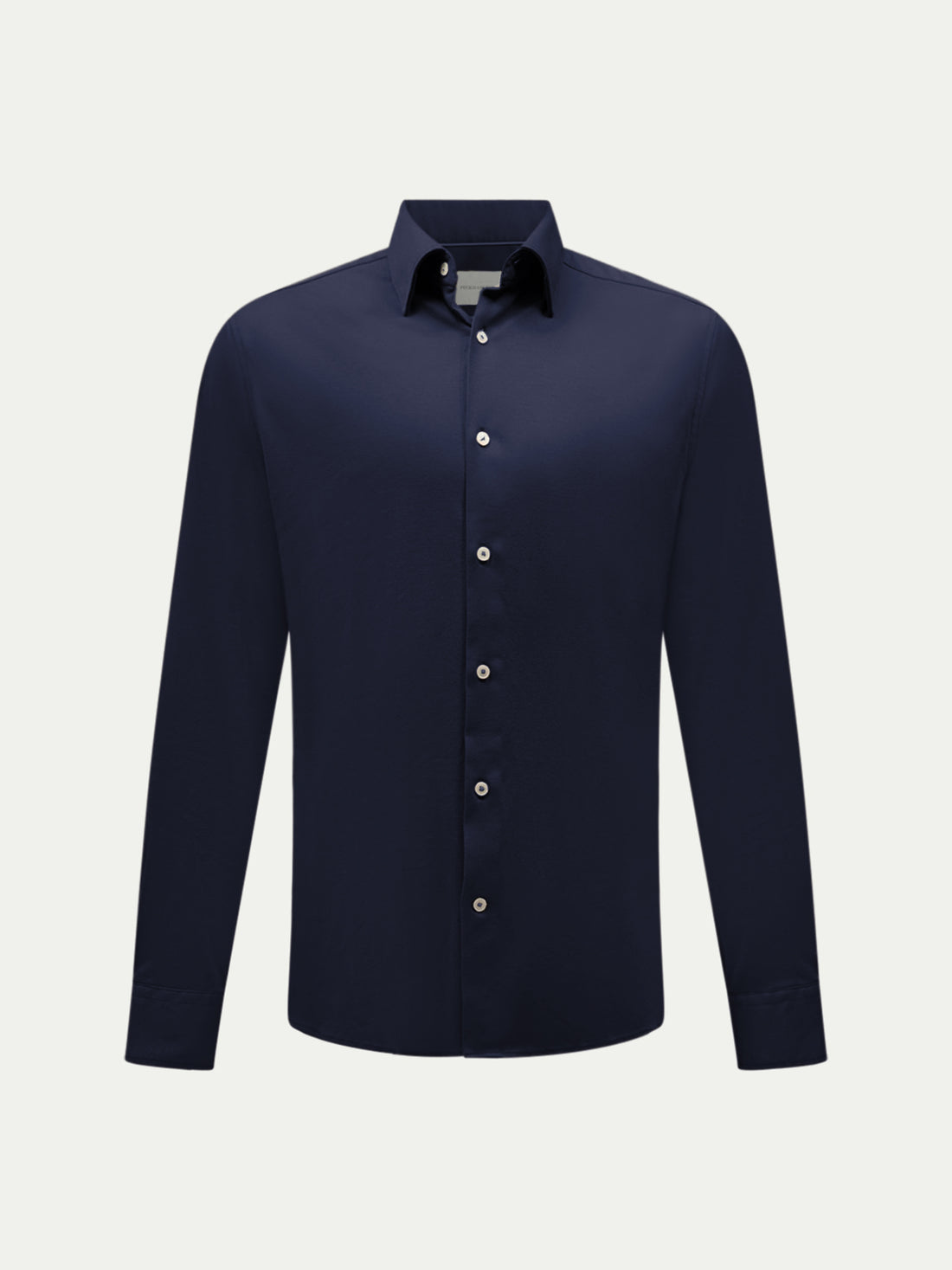 Peckham Rye Mens Mercerised Jersey Shirt in Dark Sapphire Navy