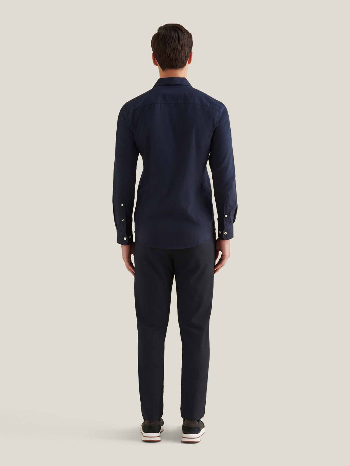 Lansdowne Brushed Flannel Shirt in Dark Sapphire Navy