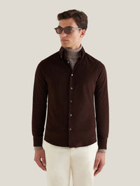 Micro Cord Button-Down Shirt in Java