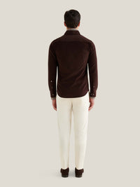 Micro Cord Button-Down Shirt in Java
