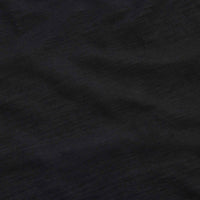 Slub Jersey Long Sleeve Polo Shirt in Black