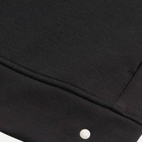 Jersey Interlock Zip Funnel Sweat in Black