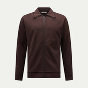 Jersey Interlock Zip Funnel Sweat in Java