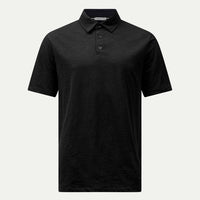 Slub Jersey Polo Shirt in Black