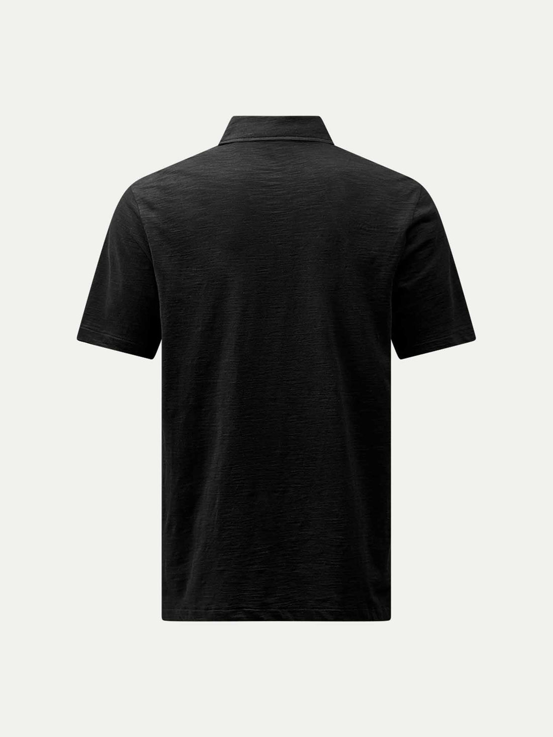 Slub Jersey Polo Shirt in Black
