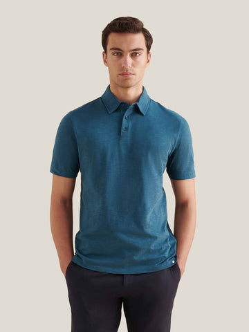Slub Jersey Polo Shirt in Stargazer