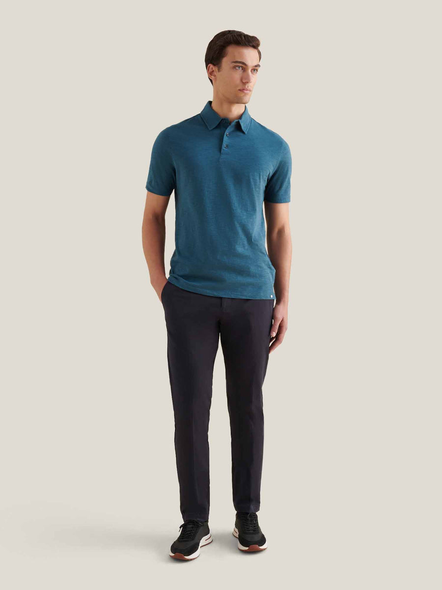 Slub Jersey Polo Shirt in Stargazer