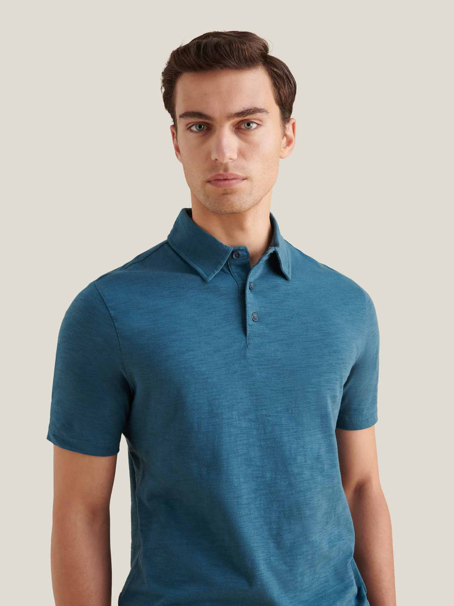 Slub Jersey Polo Shirt in Stargazer