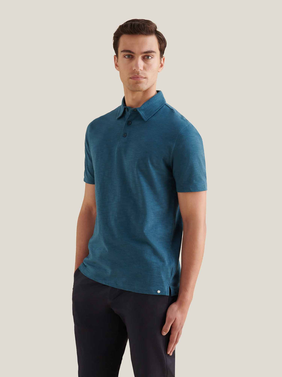 Slub Jersey Polo Shirt in Stargazer