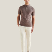 Slub Jersey Polo Shirt in Iron