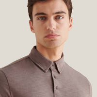 Slub Jersey Polo Shirt in Iron