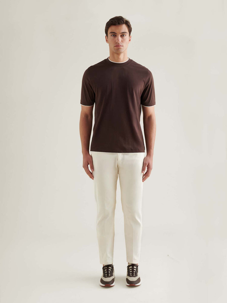 PECKHAM RYE MERCERISED DOUBLE LAYER SS T-SHIRT Java