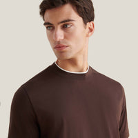 PECKHAM RYE MERCERISED DOUBLE LAYER SS T-SHIRT Java