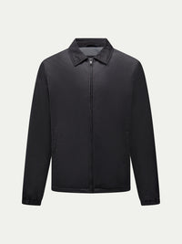 Light Padded Collar Bomber Jacket in Black