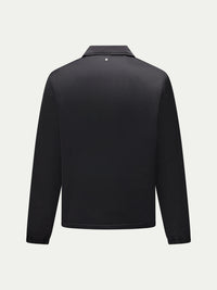 Light Padded Collar Bomber Jacket in Black
