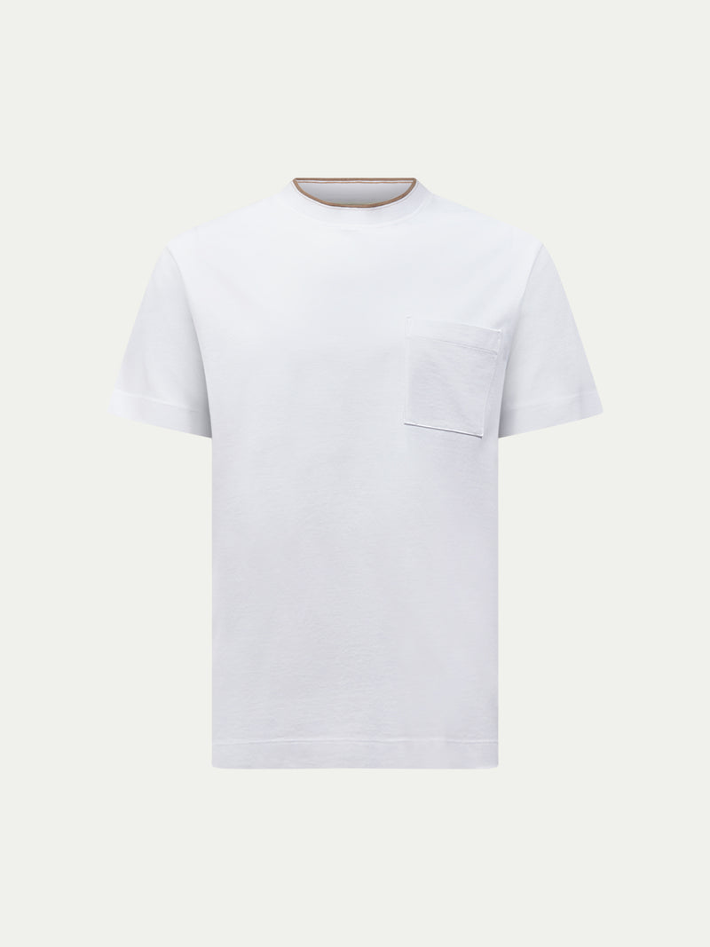 Cabana Pique Pocket T-Shirt in Bright White