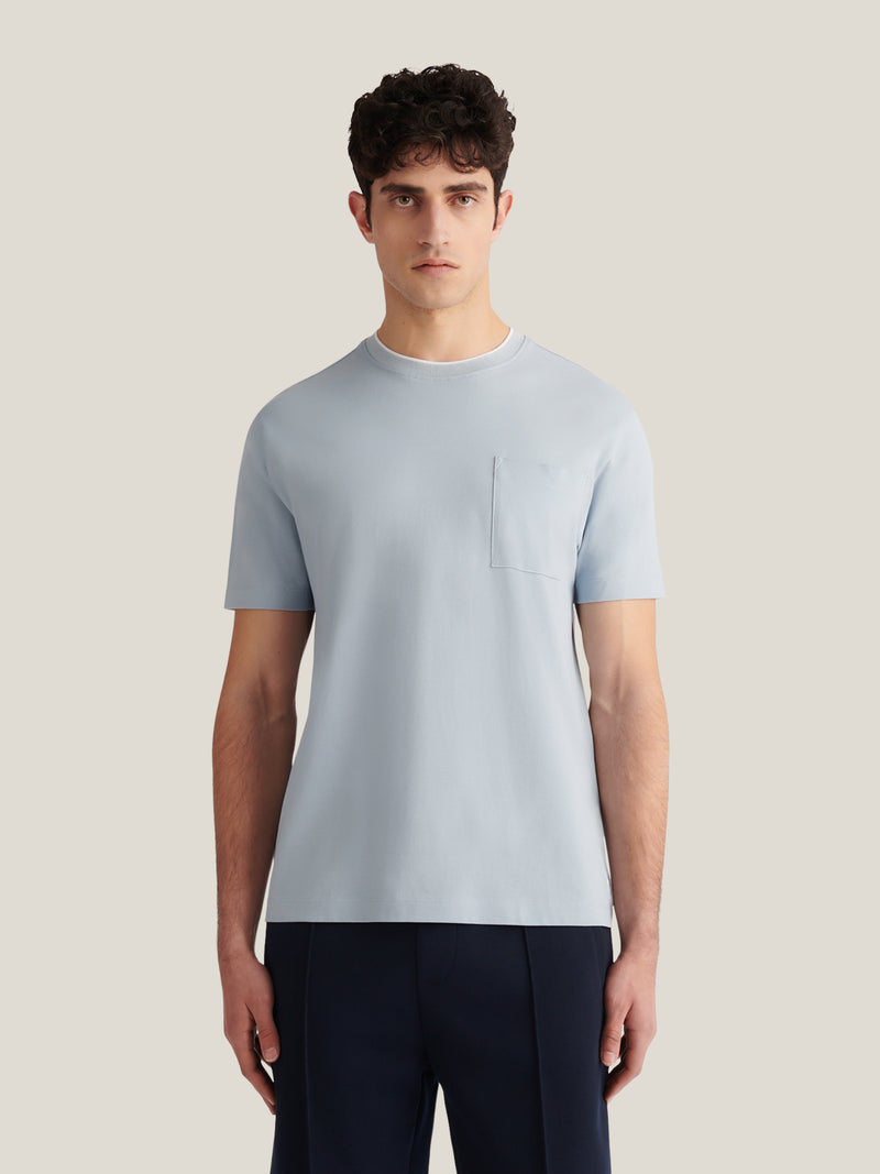 Cabana Pique Pocket T-Shirt in Blue Haze