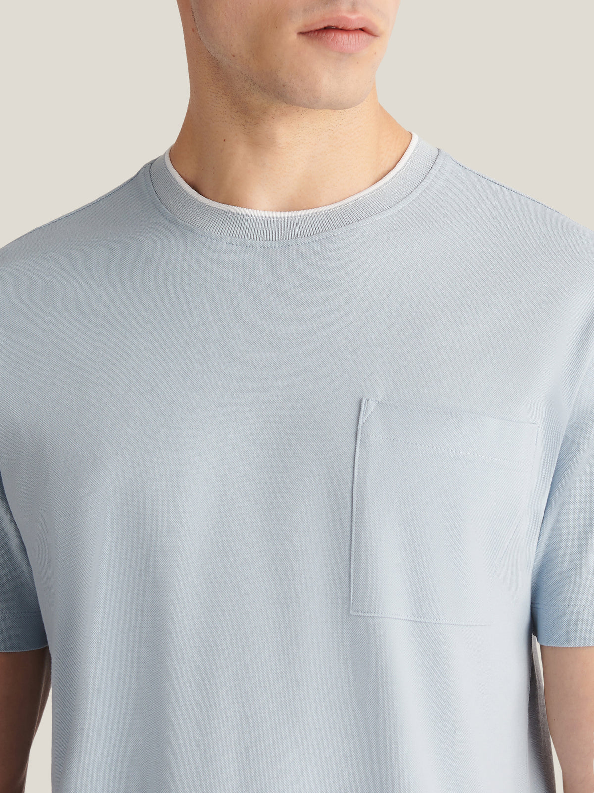 Cabana Pique Pocket T-Shirt in Blue Haze