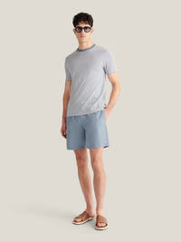 Noli Stripe Pique T-Shirt in Blue Mirage