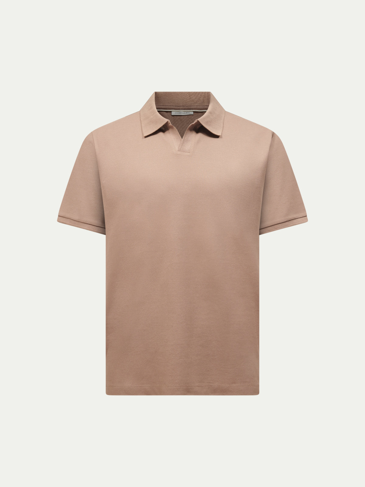 Portofino Open Collar Polo in Caribou