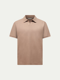 Portofino Open Collar Polo in Caribou