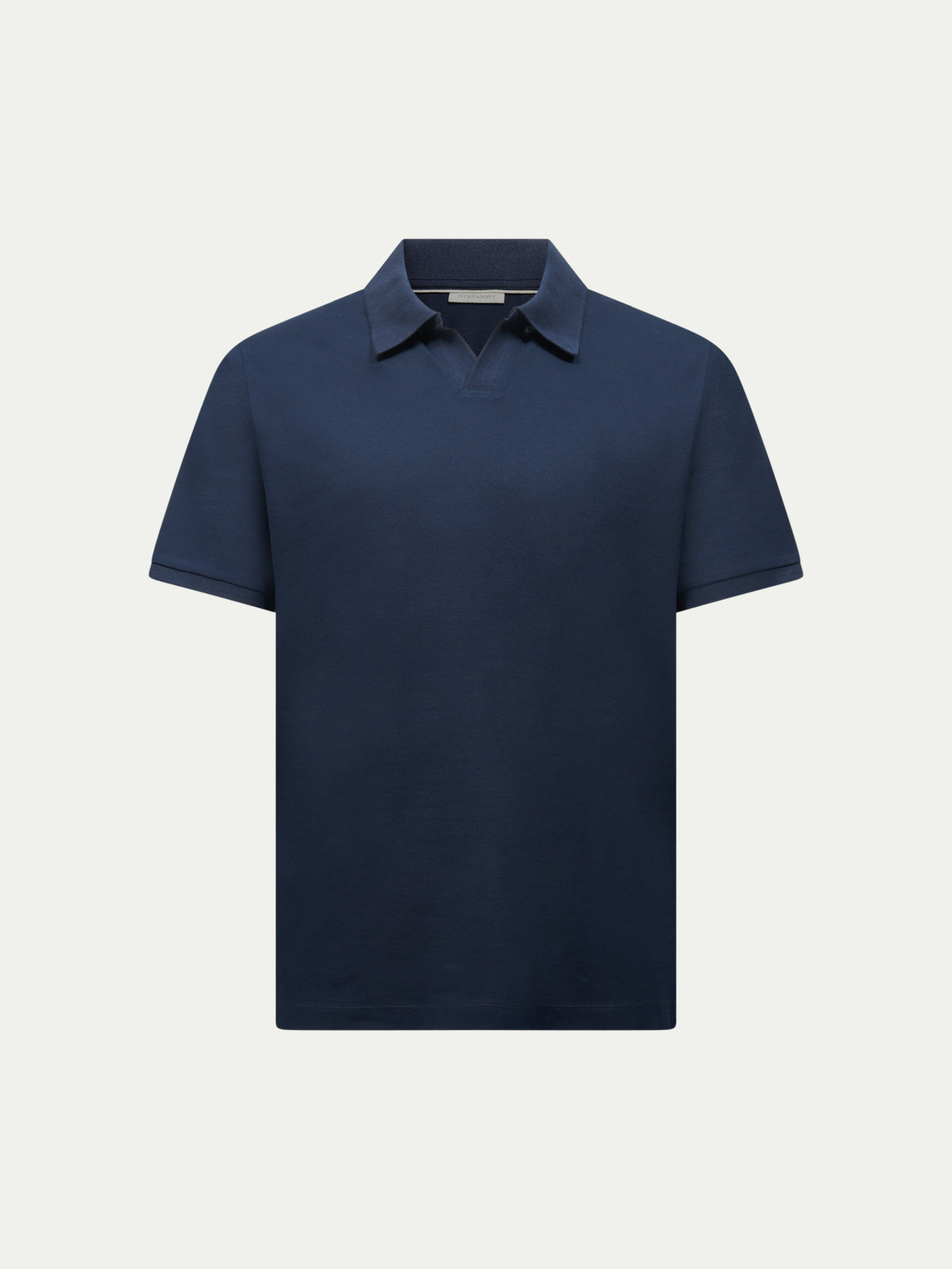 Portofino Open Collar Polo in Dark Sapphire Navy
