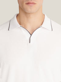 Bagni Towelling Polo in Bright White