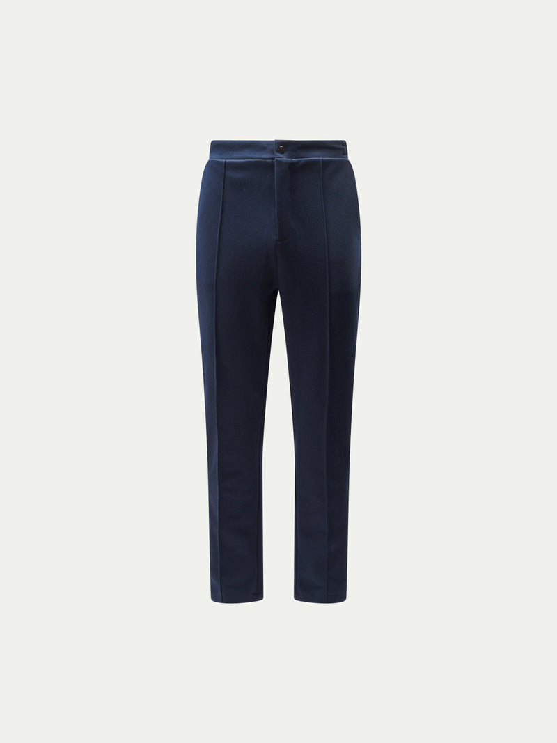 Riva Jersey Interlock Trouser in Dark Sapphire Navy