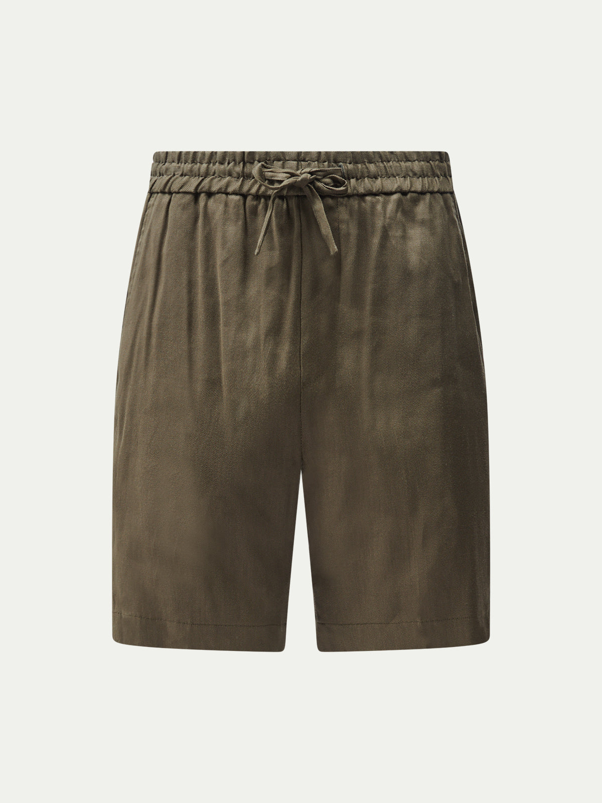 Marina Linen Blend Bermuda Short in Tea Leaf