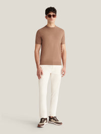 Genovese Knitted T-Shirt in Caribou