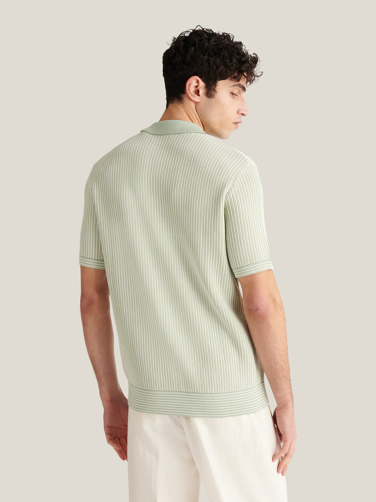 Sidney Revere Knit Polo in Seafoam