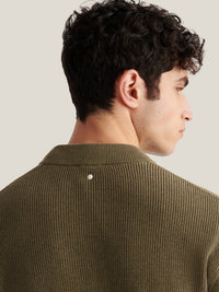 Milano Cardigan Knit Bomber in Tea Leaf