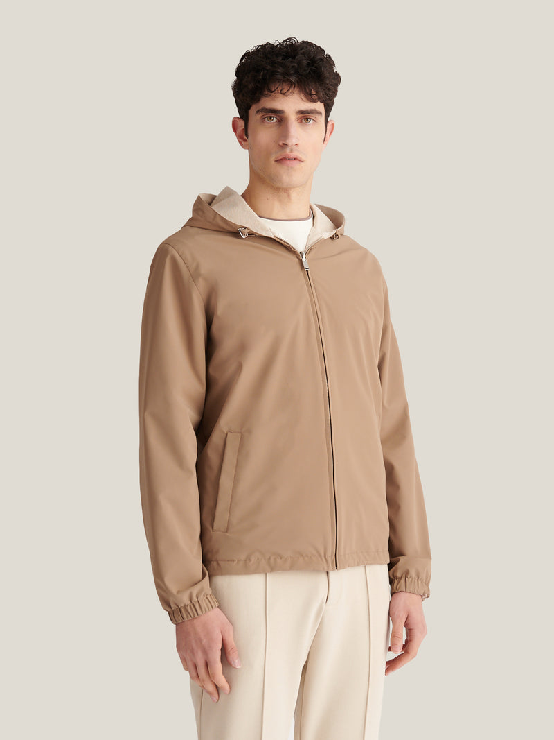 Sloane Reversible Hooded Jacket in Caribou