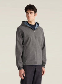 Sloane Reversible Hooded Jacket in Blue Mirage