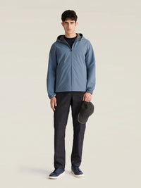 Sloane Reversible Hooded Jacket in Blue Mirage