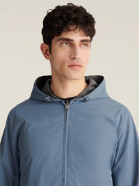 Sloane Reversible Hooded Jacket in Blue Mirage