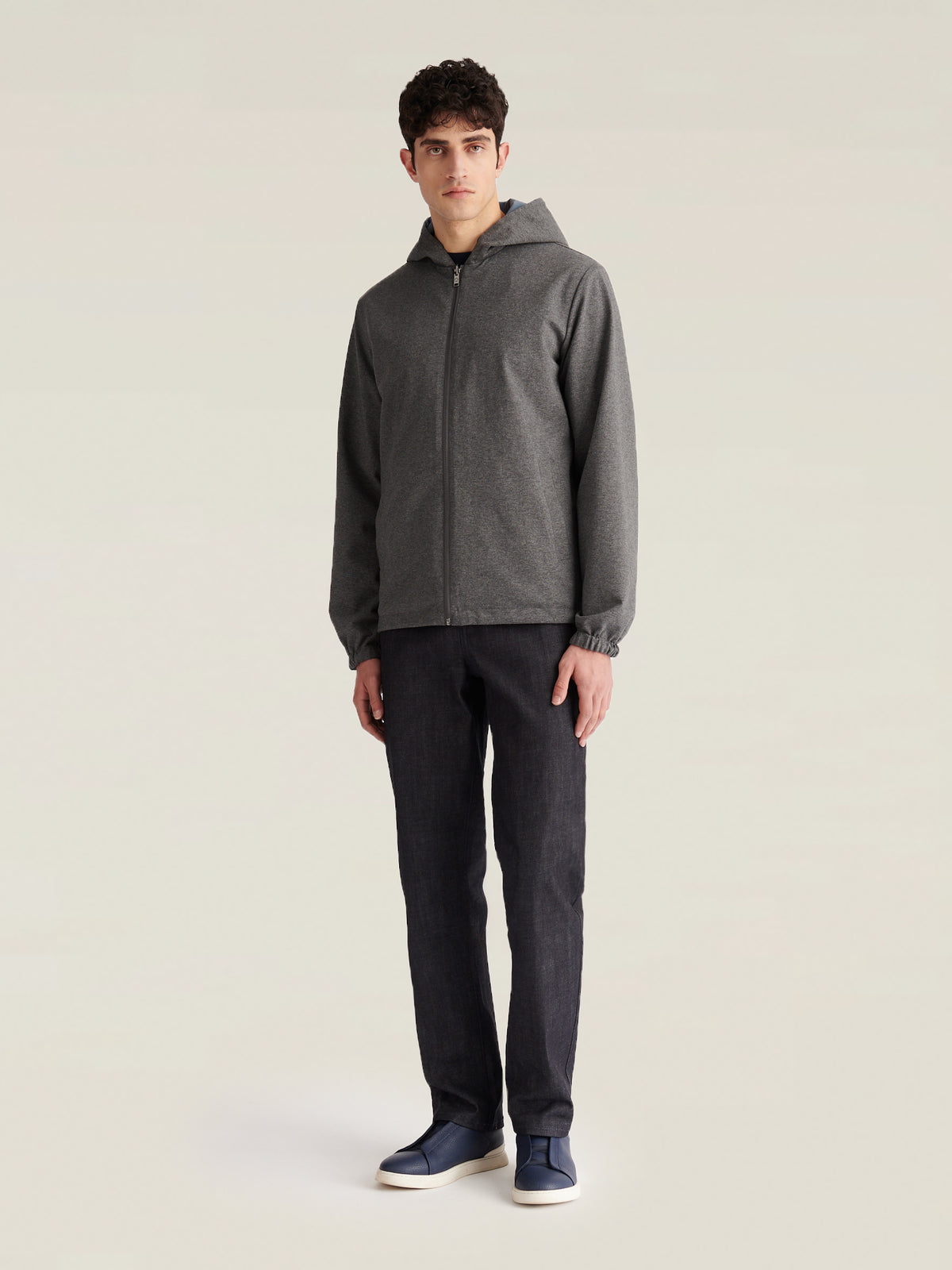 Sloane Reversible Hooded Jacket in Blue Mirage