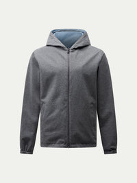 Sloane Reversible Hooded Jacket in Blue Mirage