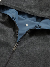 Sloane Reversible Hooded Jacket in Blue Mirage