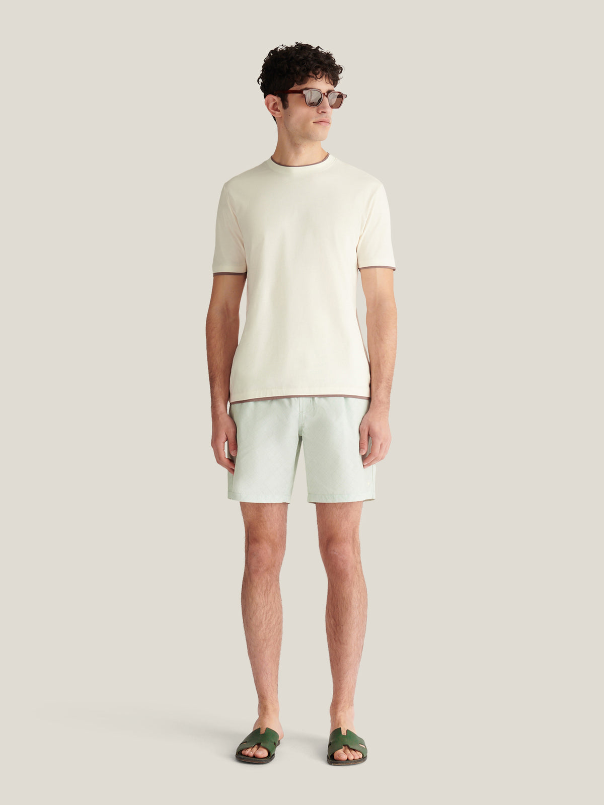 The 305 Monogram Swim Short in Seafoam