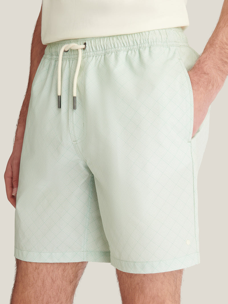 The 305 Monogram Swim Short in Seafoam