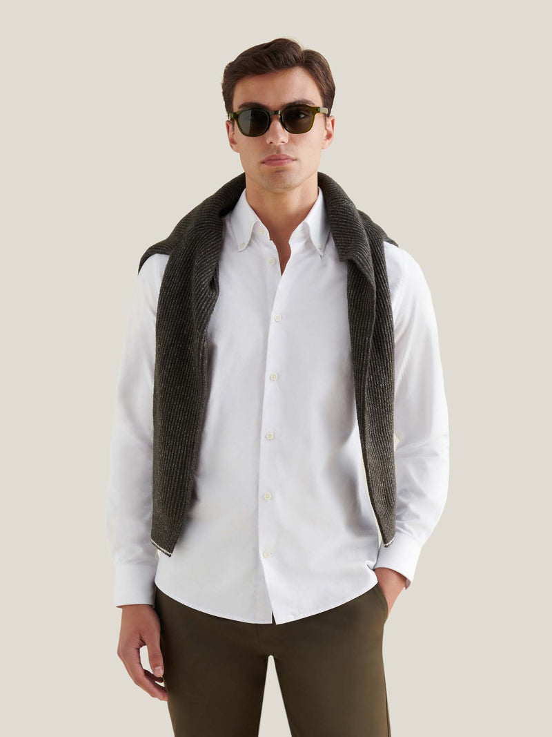 Oriel Oxford Shirt in Bright White