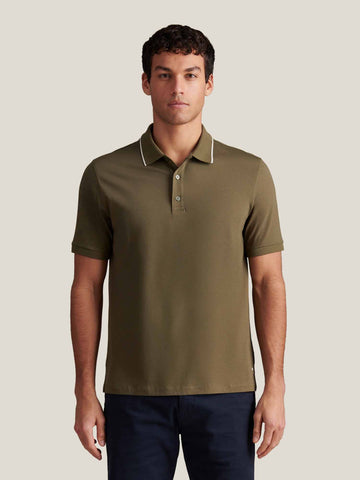 Mercerised Cotton Tipped Polo Shirt Sea Turtle