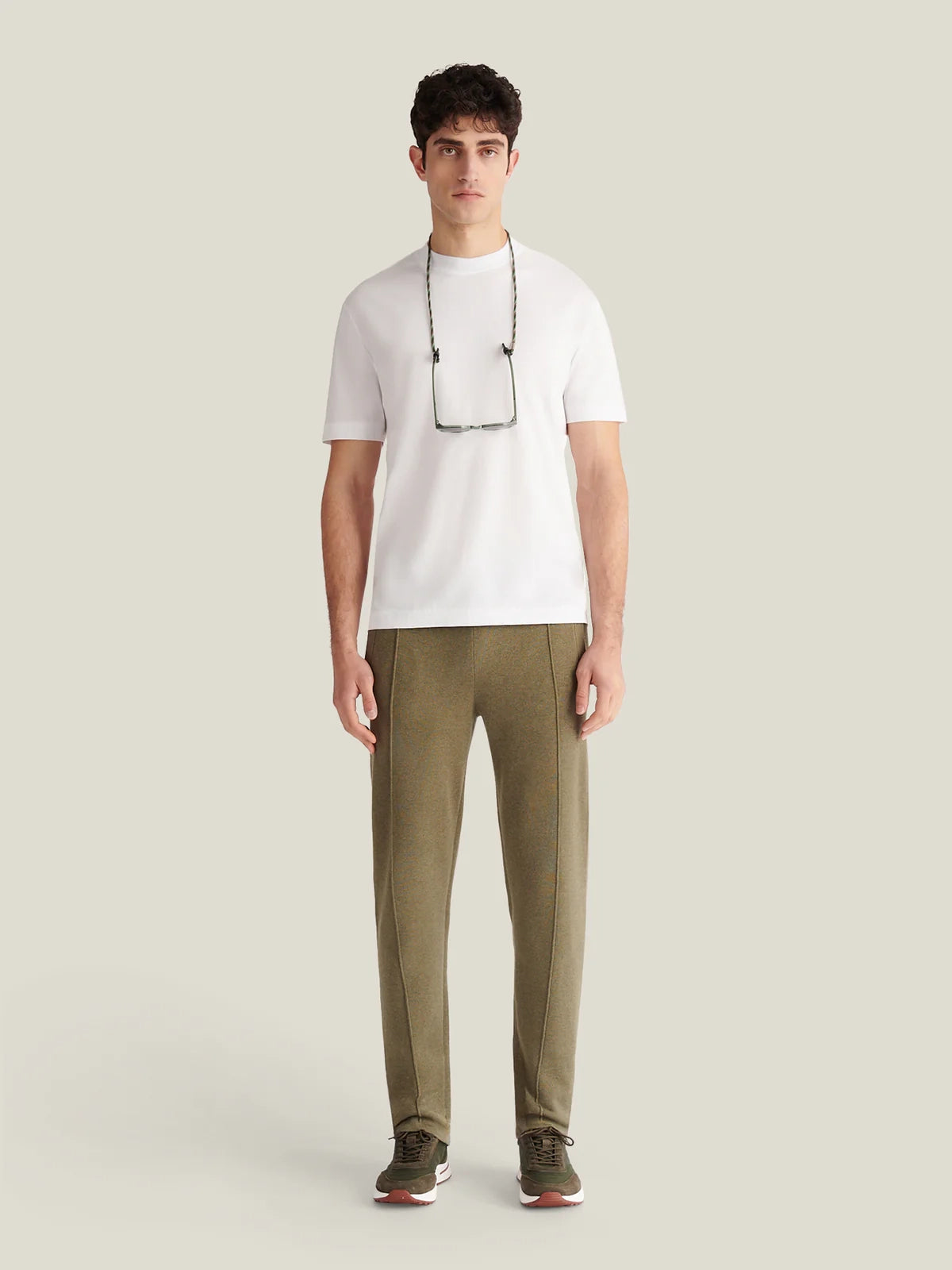 Devonshire Mercerised Cotton T-Shirt in Bright White