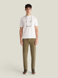 Devonshire Mercerised Cotton T-Shirt in Bright White