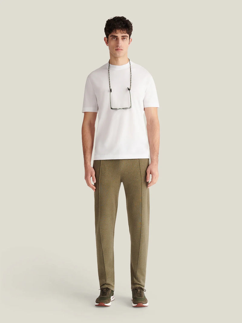 Devonshire Mercerised Cotton T-Shirt in Bright White