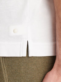 Devonshire Mercerised Cotton T-Shirt in Bright White