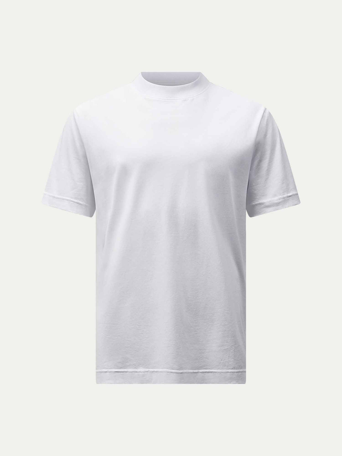 Devonshire Mercerised Cotton T-Shirt in Bright White