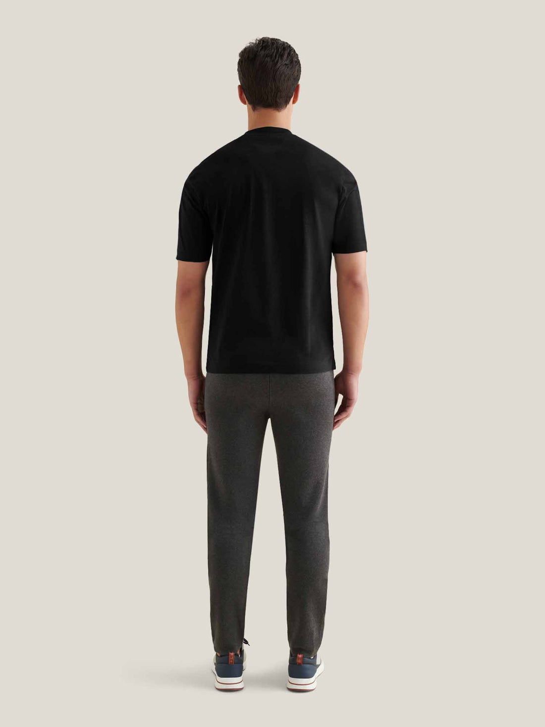Mercerised Cotton T-Shirt Black