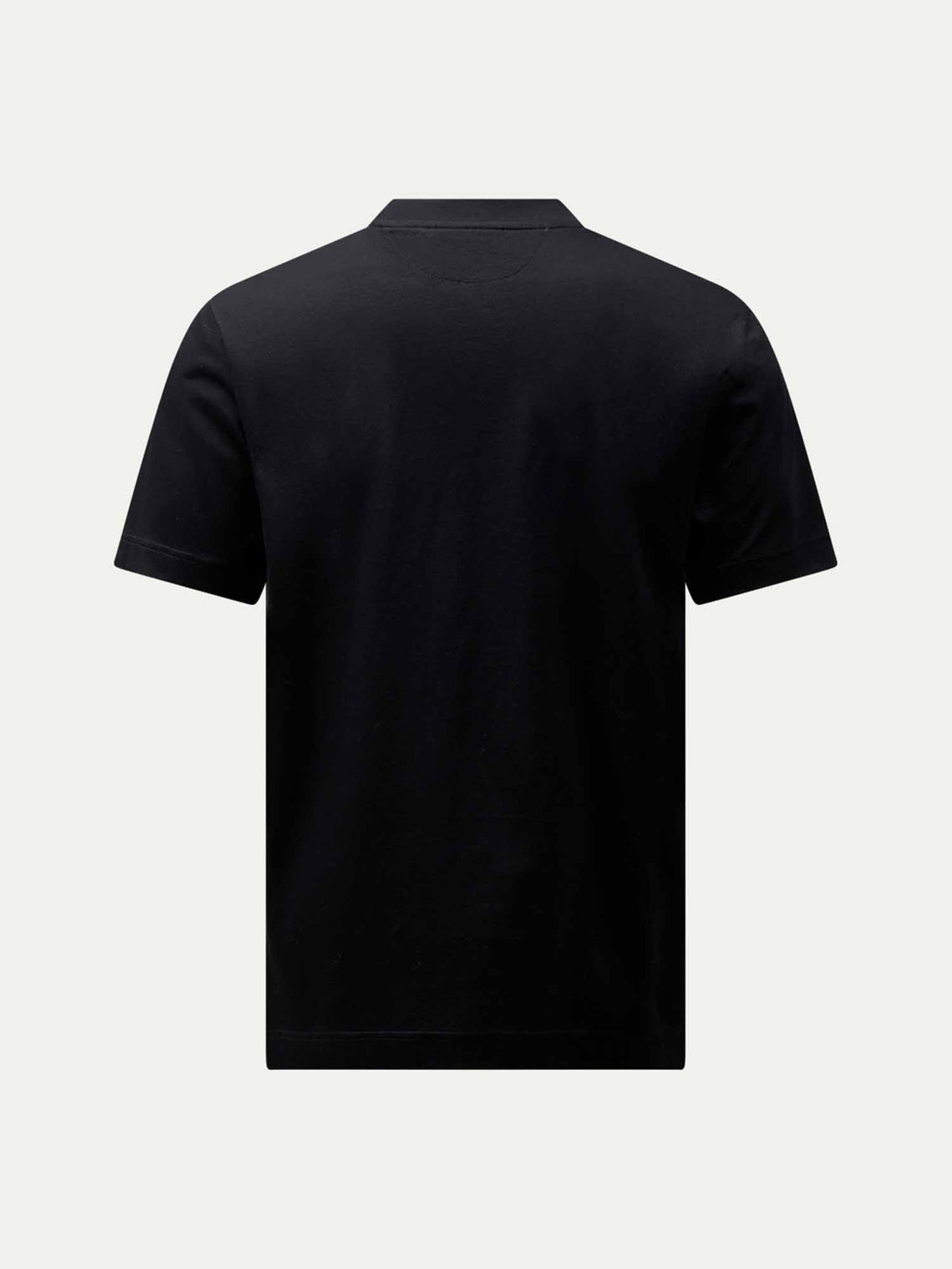 Devonshire Mercerised Cotton T-Shirt in Black